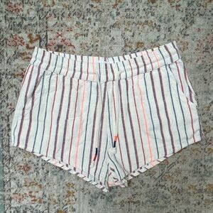 Sundry Natural Stripe Relaxed Draw String Shorts - Size 2 (Women’s Medium)